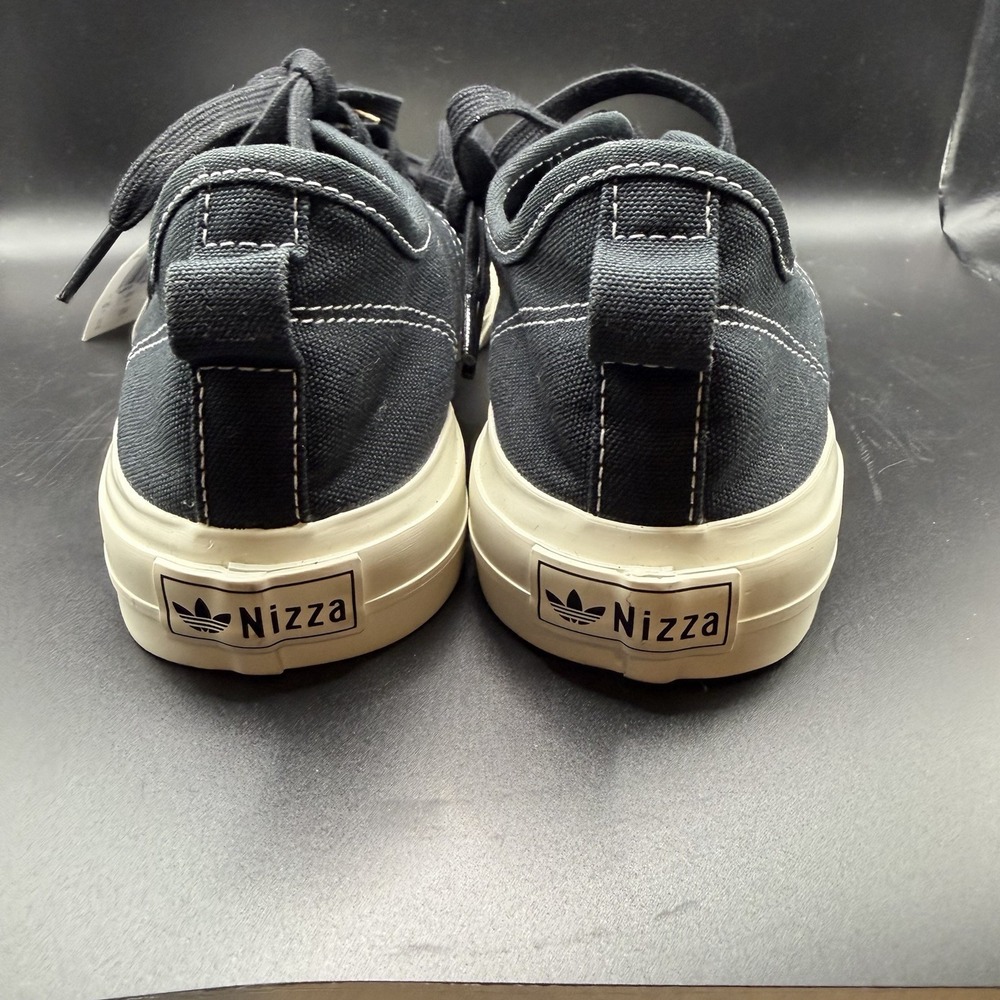Adidas Nizza Low Sneakers Core Black Off White Canvas Shoes EE5599 Mens US 5 - Picture 8 of 10